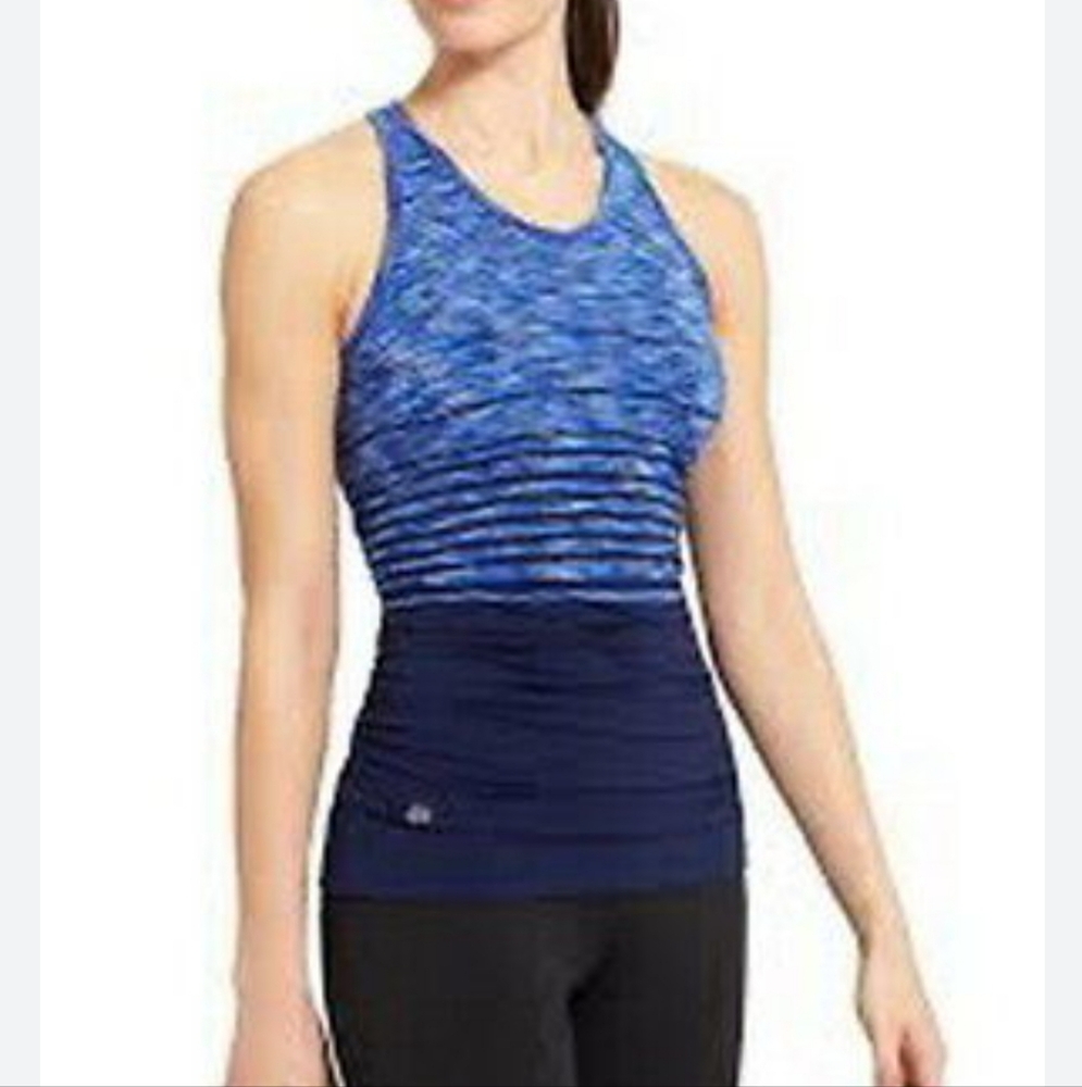 Athleta Spacedye Finish Fast Tank Navy Size Medium NWT